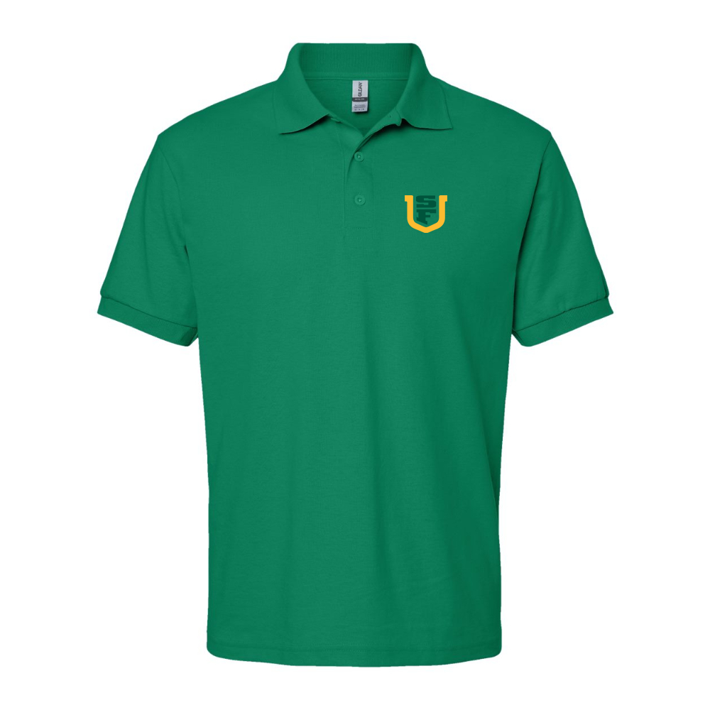 Men's San Francisco Dons Logo Gildan Dry Blend Jersey Polo