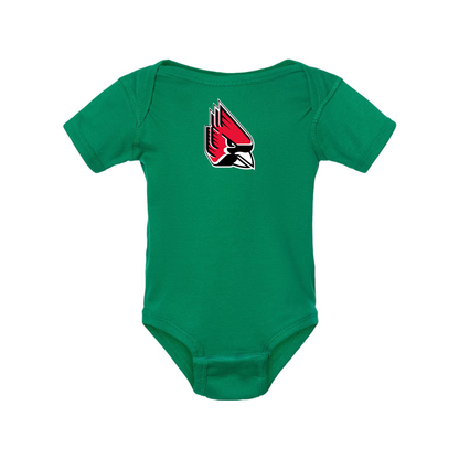 Ball State Cardinals  Rabbit Skins Infant Baby Rib Bodysuit