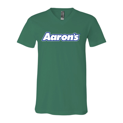 Aaron_s Logo BELLA  CANVAS - Jersey V-Neck T-Shirt