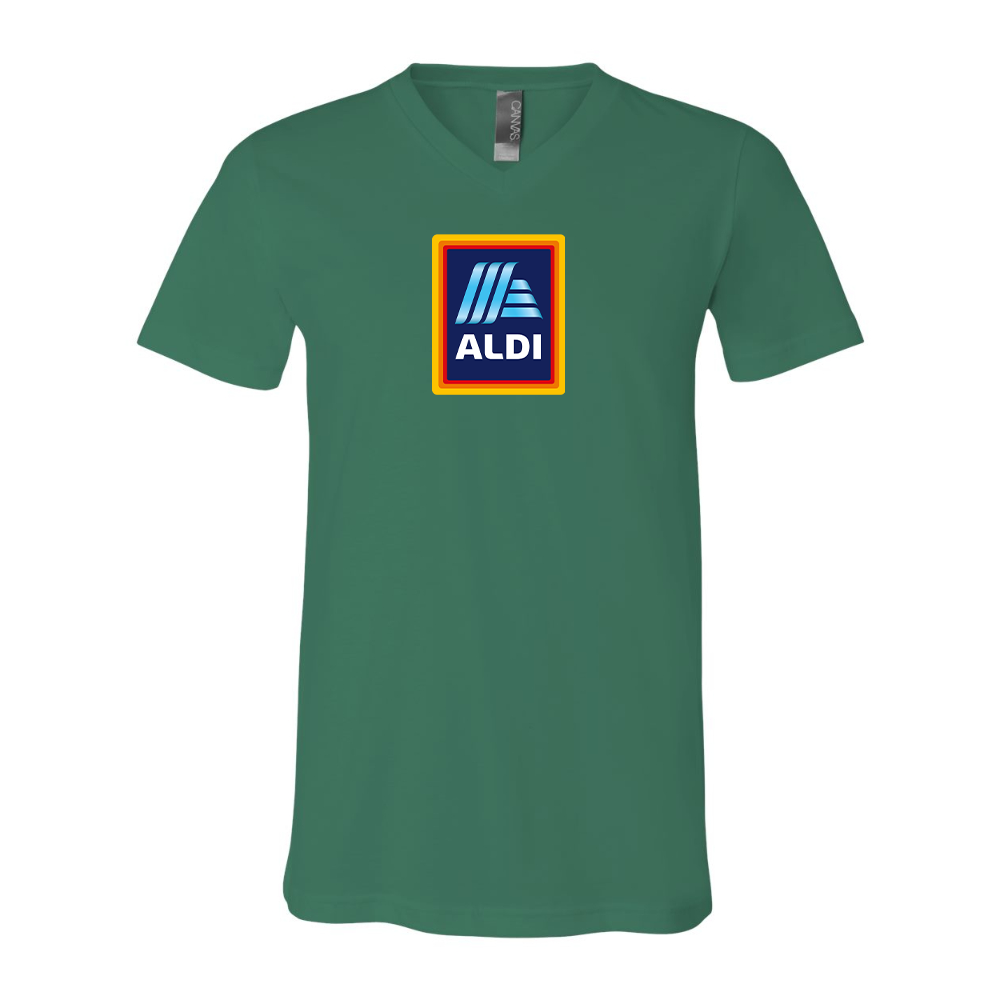 Aldi Logo BELLA  CANVAS - Jersey V-Neck T-Shirt