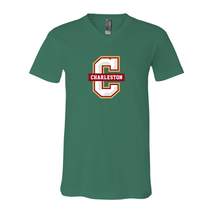 Charleston Cougars BELLA  CANVAS - Jersey V-Neck T-Shirt