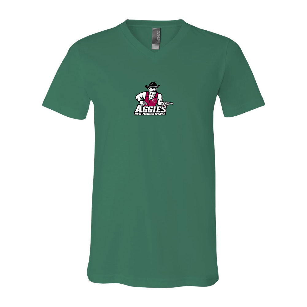 Aggies New Mexico State Logo BELLA  CANVAS - Jersey V-Neck T-Shirt