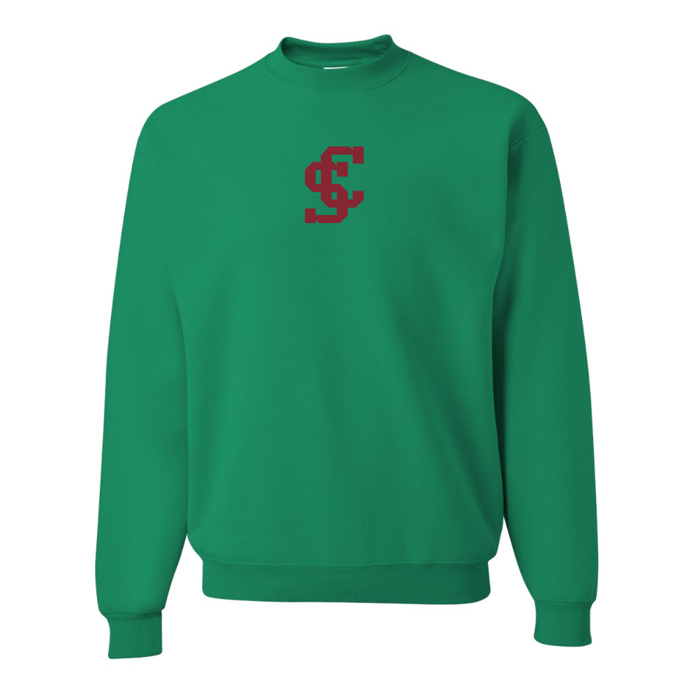Men's Santa Clara Broncos Logo  JERZEES NuBlend Crewneck Sweatshirt