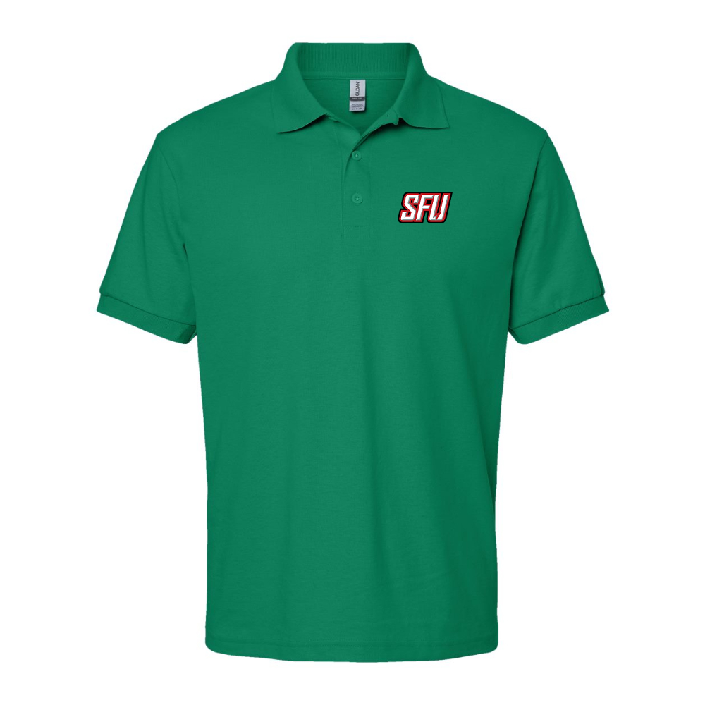 Men's Saint Francis Red Flash Logo Gildan Dry Blend Jersey Polo