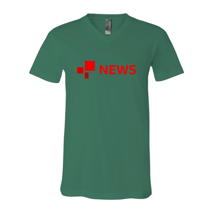 BBC News  BELLA  CANVAS - Jersey V-Neck T-Shirt