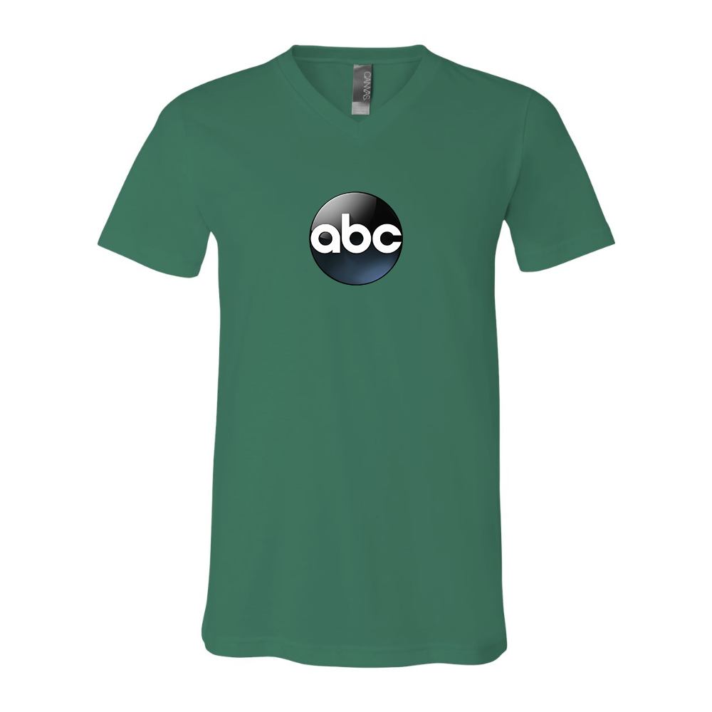 Abc Logo BELLA  CANVAS - Jersey V-Neck T-Shirt