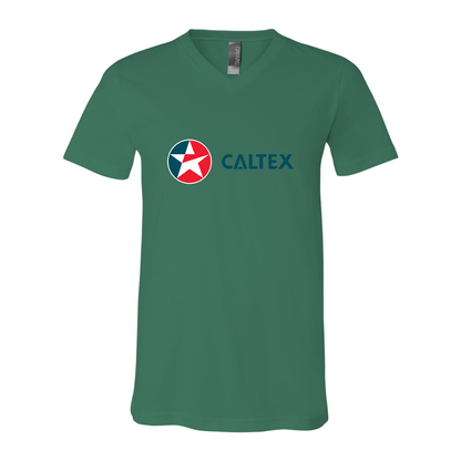 Caltex Gas Station BELLA  CANVAS - Jersey V-Neck T-Shirt