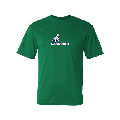 Men's Samford Bulldogs Logo Polyester T-Shirt