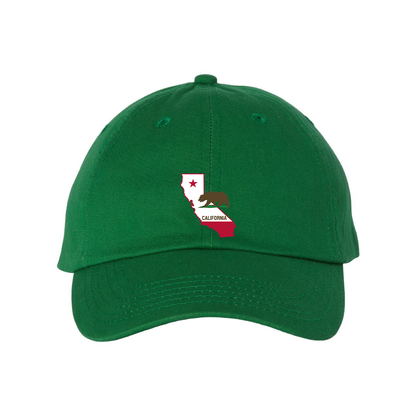 California Bear Map Valucap Adult Bio-Washed Classic Dad Hat