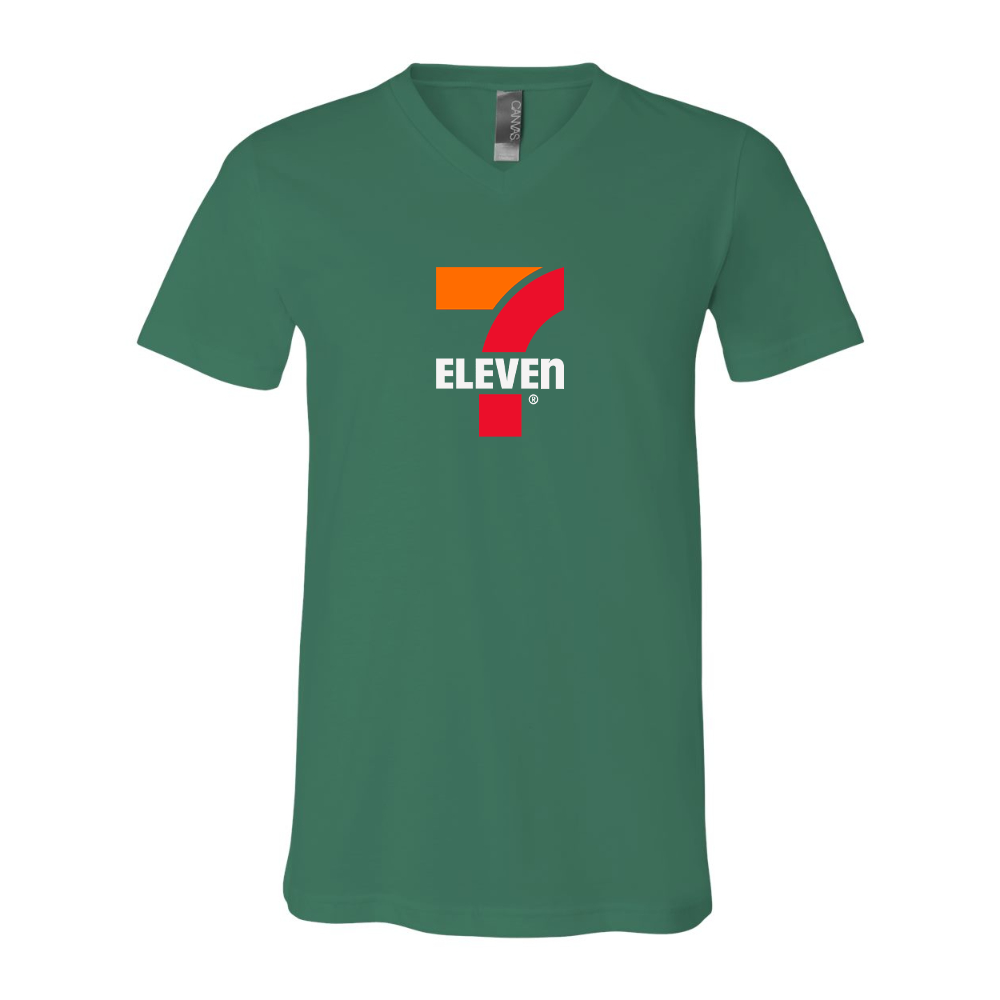 7 Eleven Logo BELLA  CANVAS - Jersey V-Neck T-Shirt