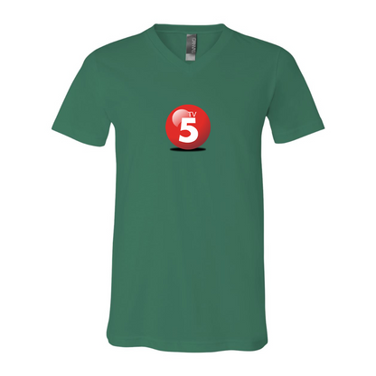 ABC TV5 Logo BELLA  CANVAS - Jersey V-Neck T-Shirt
