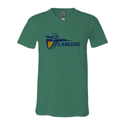 California Baptist Lancers BELLA  CANVAS - Jersey V-Neck T-Shirt