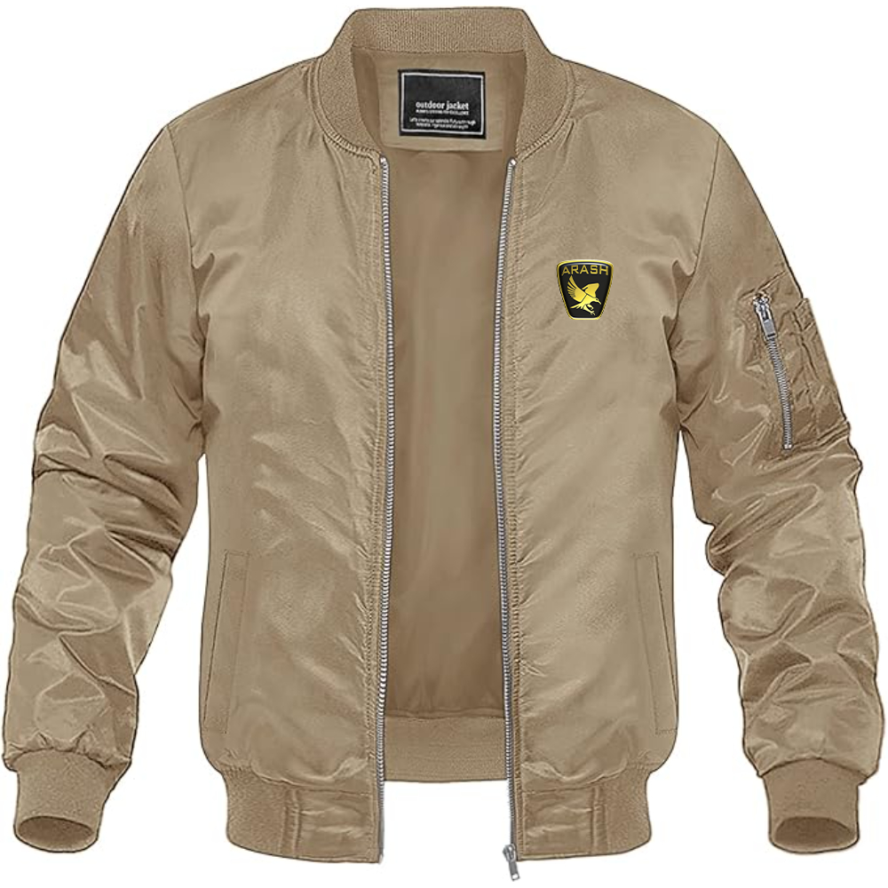Men's Arash Logo Lightweight Bomber Jacket Windbreaker Softshell Varsity Jacket Coat