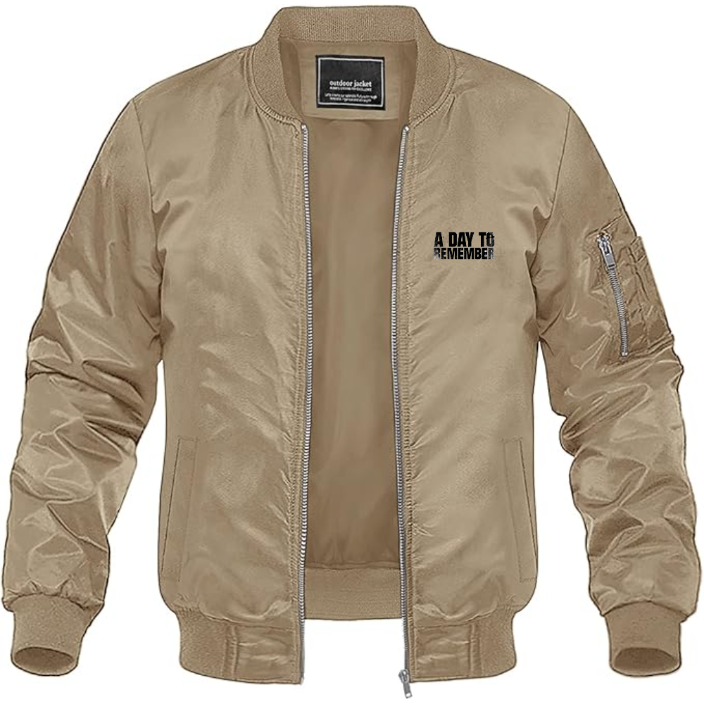 Men's A Day to Remember  Logo Lightweight Bomber Jacket Windbreaker Softshell Varsity Jacket Coat