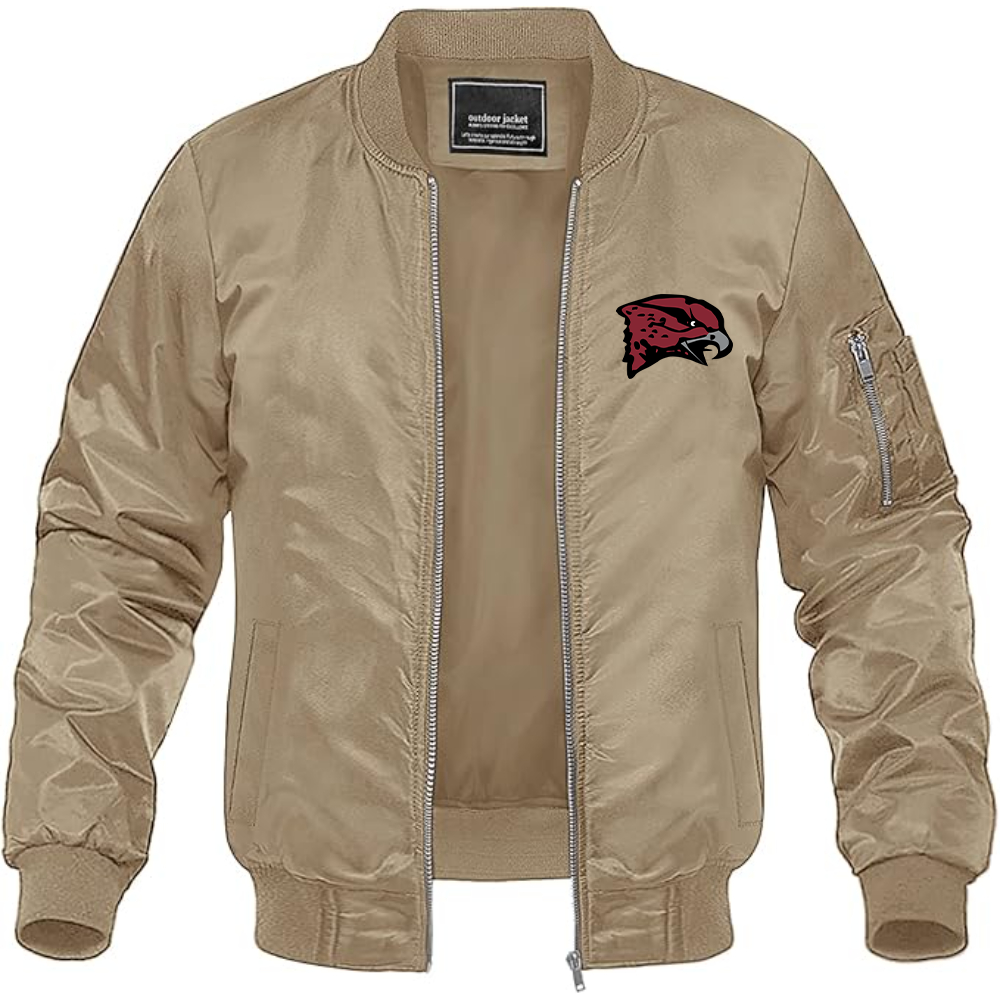 Men's Maryland Eastern Shore Hawks Logo Lightweight Bomber Jacket Windbreaker Softshell Varsity Jacket Coat