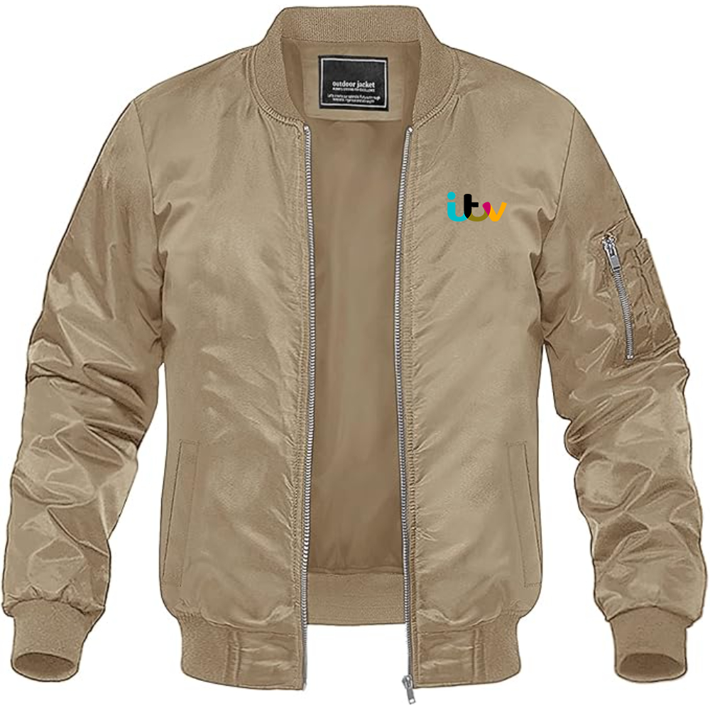 Men's Itv  Lightweight Bomber Jacket Windbreaker Softshell Varsity Jacket Coat