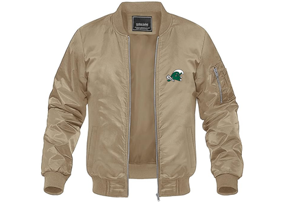 Men's Tulane Green Wave Lightweight Bomber Jacket Windbreaker Softshell Varsity Jacket Coat