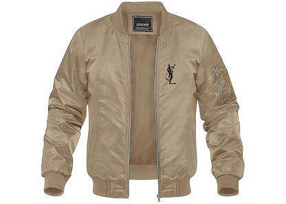 Men's YSL Lightweight Bomber Jacket Windbreaker Softshell Varsity Jacket Coat