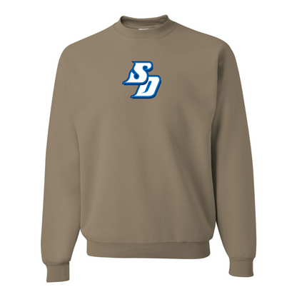 Men's San Diego Toreros Logo  JERZEES NuBlend Crewneck Sweatshirt