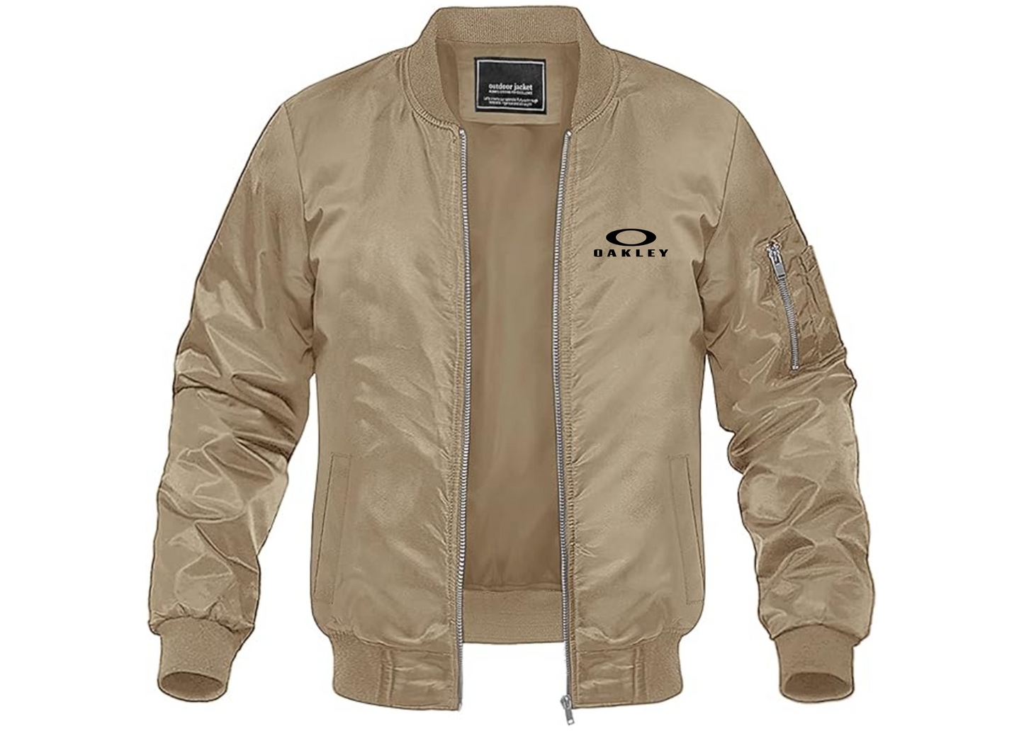 Men's Oakley Logo Lightweight Bomber Jacket Windbreaker Softshell Varsity Jacket Coat