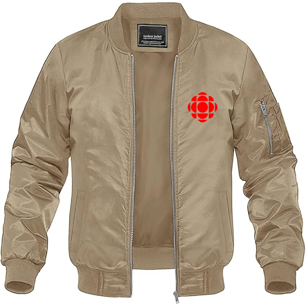 Men's CBC Logo Lightweight Bomber Jacket Windbreaker Softshell Varsity Jacket Coat