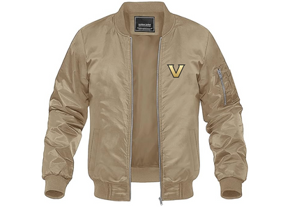 Men's Vanderbilt Commodores Lightweight Bomber Jacket Windbreaker Softshell Varsity Jacket Coat