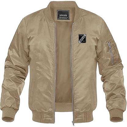 Men's Darracq Logo Lightweight Bomber Jacket Windbreaker Softshell Varsity Jacket Coat