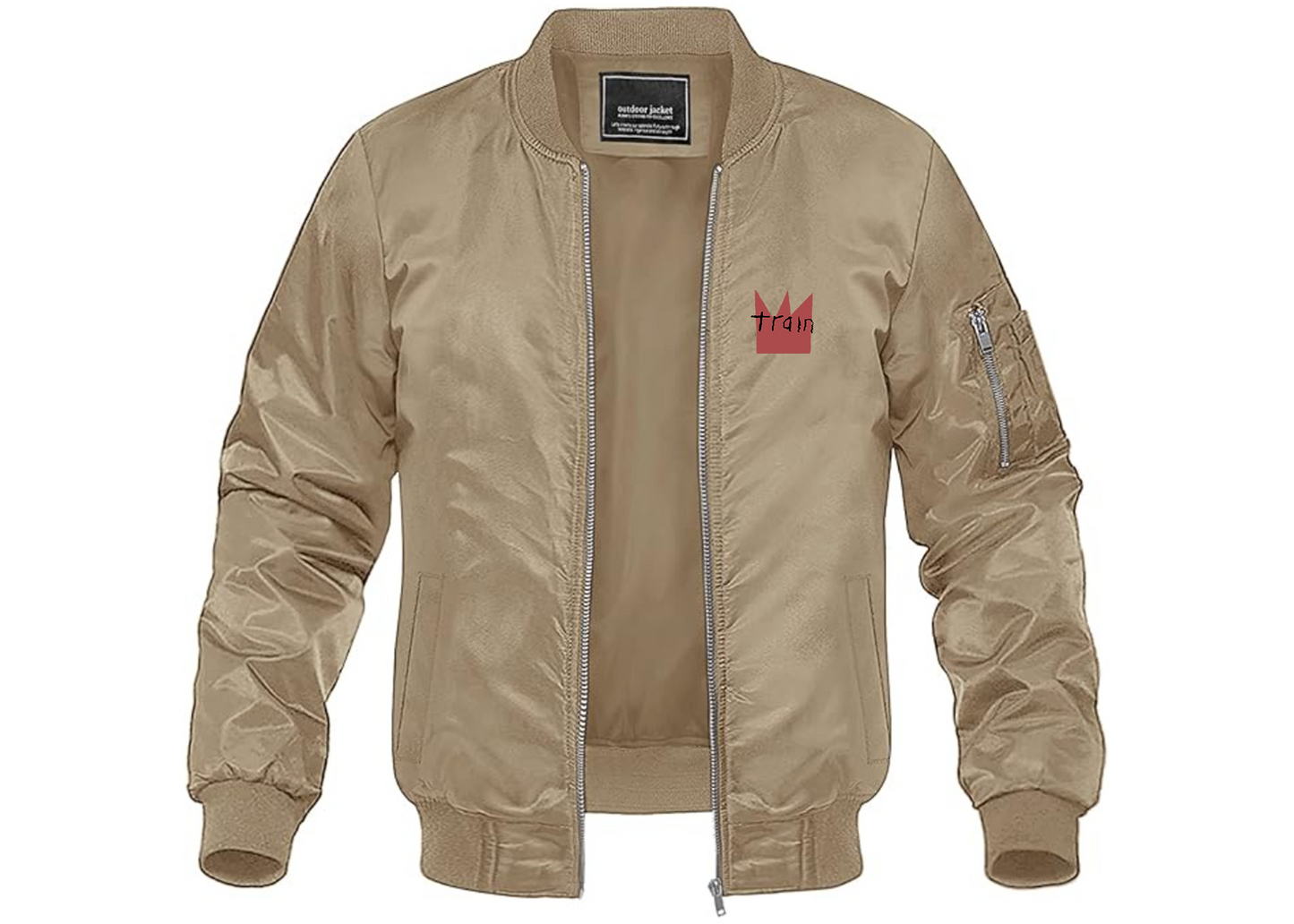 Men's Train Lightweight Bomber Jacket Windbreaker Softshell Varsity Jacket Coat