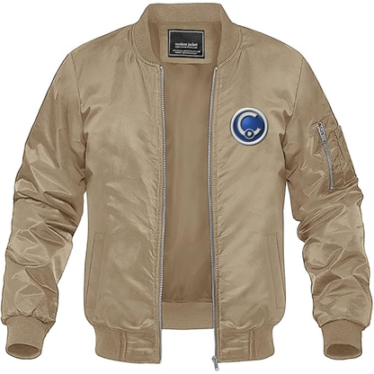 Men's Casalini Logo Lightweight Bomber Jacket Windbreaker Softshell Varsity Jacket Coat