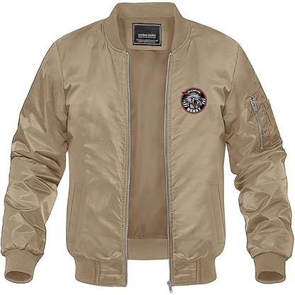 Men's Brampton Beast Logo Lightweight Bomber Jacket Windbreaker Softshell Varsity Jacket Coat