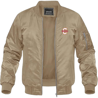 Men's Charleston Cougars Lightweight Bomber Jacket Windbreaker Softshell Varsity Jacket Coat