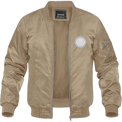 Men's AWZ Logo  Lightweight Bomber Jacket Windbreaker Softshell Varsity Jacket Coat