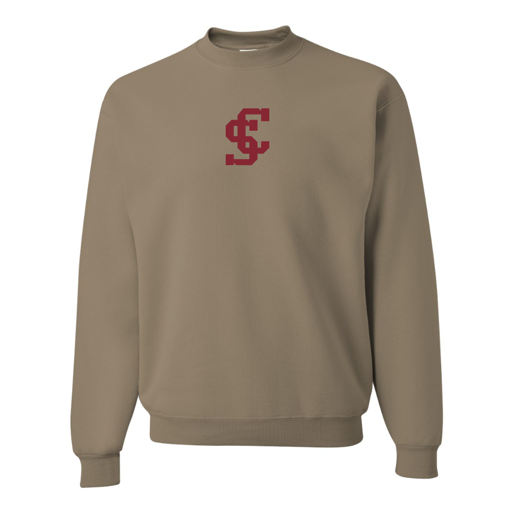 Men's Santa Clara Broncos Logo  JERZEES NuBlend Crewneck Sweatshirt