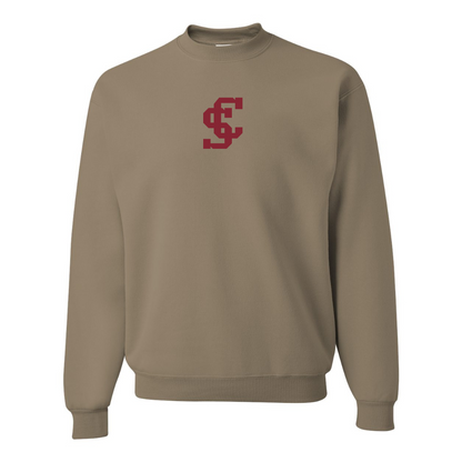 Men's Santa Clara Broncos Logo  JERZEES NuBlend Crewneck Sweatshirt