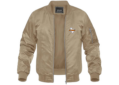 Men's UTRGV Vaqueros Lightweight Bomber Jacket Windbreaker Softshell Varsity Jacket Coat