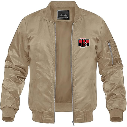 Men's Belleville Senators Logo Lightweight Bomber Jacket Windbreaker Softshell Varsity Jacket Coat