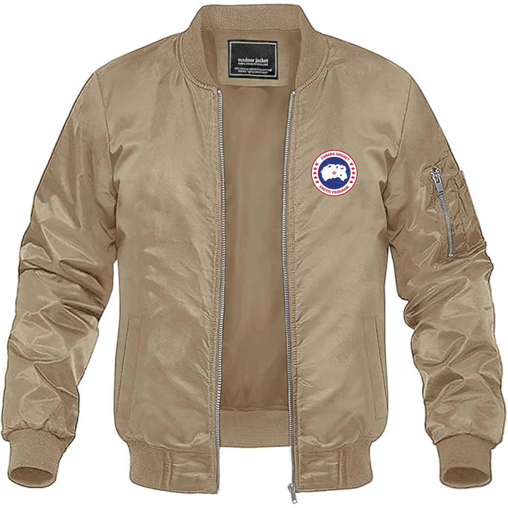 Men's Canada Goose Logo Lightweight Bomber Jacket Windbreaker Softshell Varsity Jacket Coat