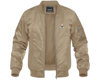 Men's Hansa Logo Lightweight Bomber Jacket Windbreaker Softshell Varsity Jacket Coat