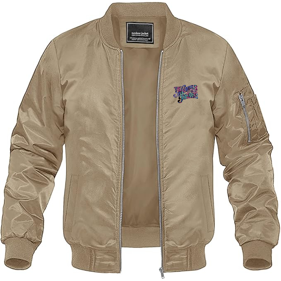 Men's The Mamas & The Papas Logo Lightweight Bomber Jacket Windbreaker Softshell Varsity Jacket Coat