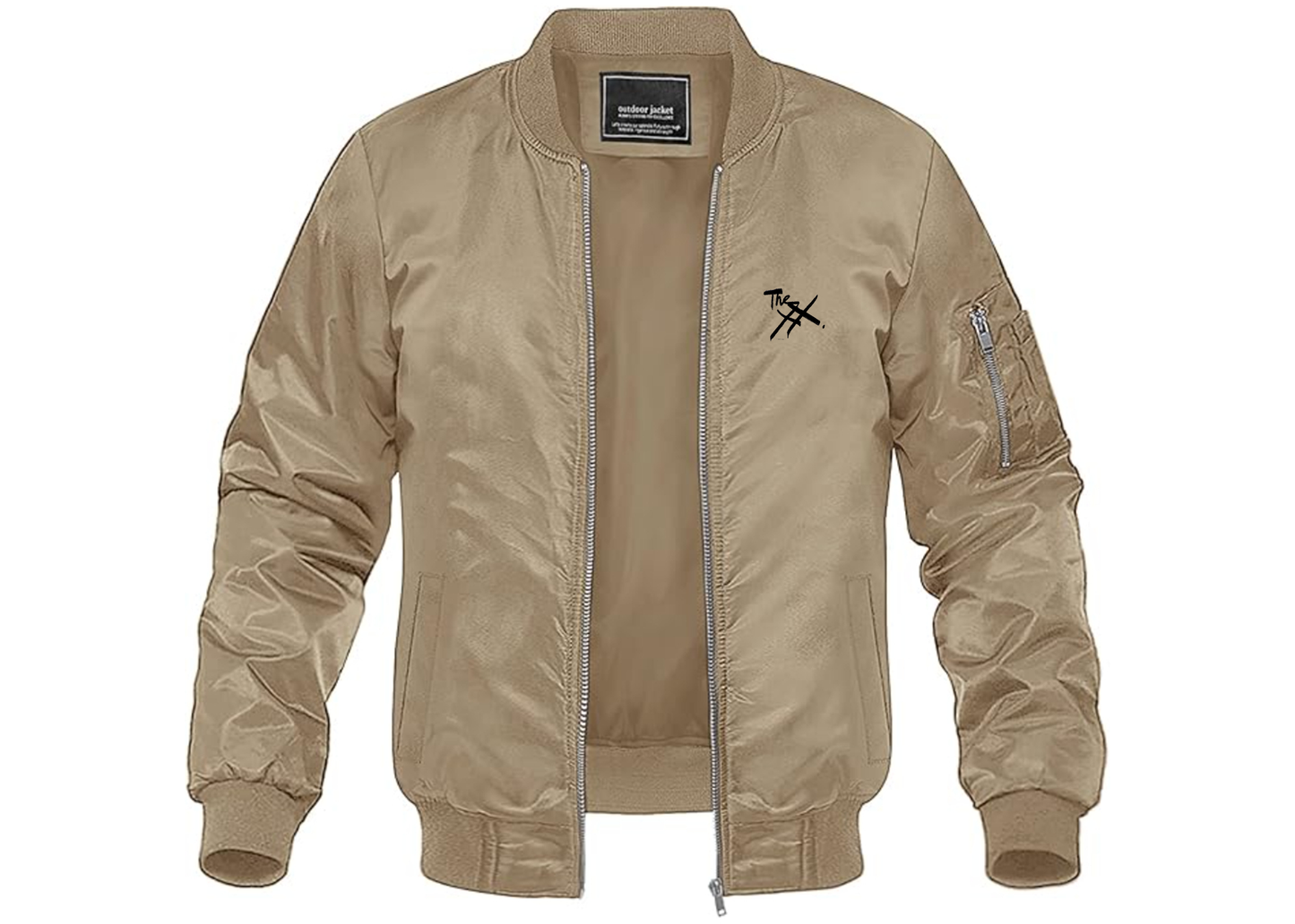 Men's The xx Logo Lightweight Bomber Jacket Windbreaker Softshell Varsity Jacket Coat