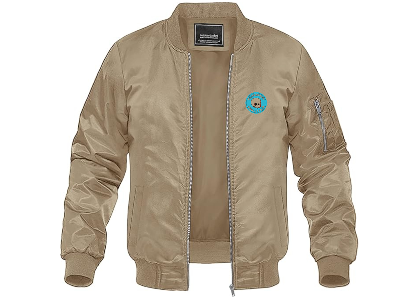 Men's Beavertown Brewery Lightweight Bomber Jacket Windbreaker Softshell Varsity Jacket Coat