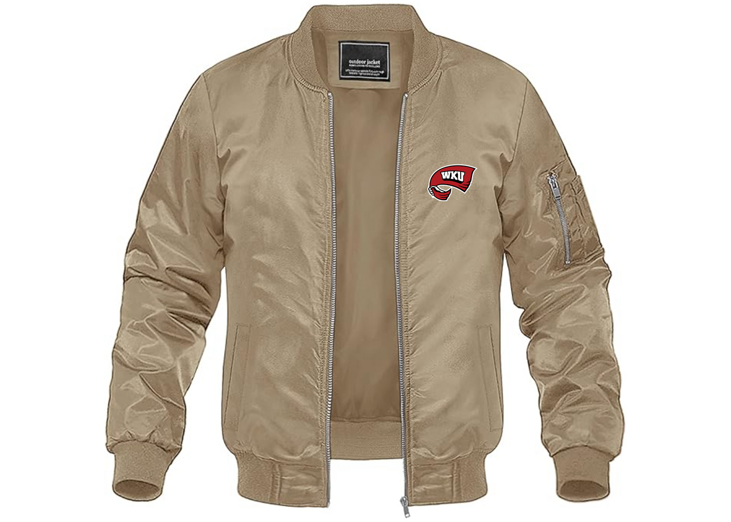 Men's Western Kentucky Hilltoppers Lightweight Bomber Jacket Windbreaker Softshell Varsity Jacket Coat