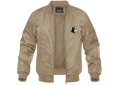 Men's Wofford Terriers Lightweight Bomber Jacket Windbreaker Softshell Varsity Jacket Coat