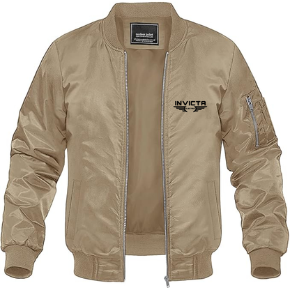 Men's Invicta Electric Logo Lightweight Bomber Jacket Windbreaker Softshell Varsity Jacket Coat