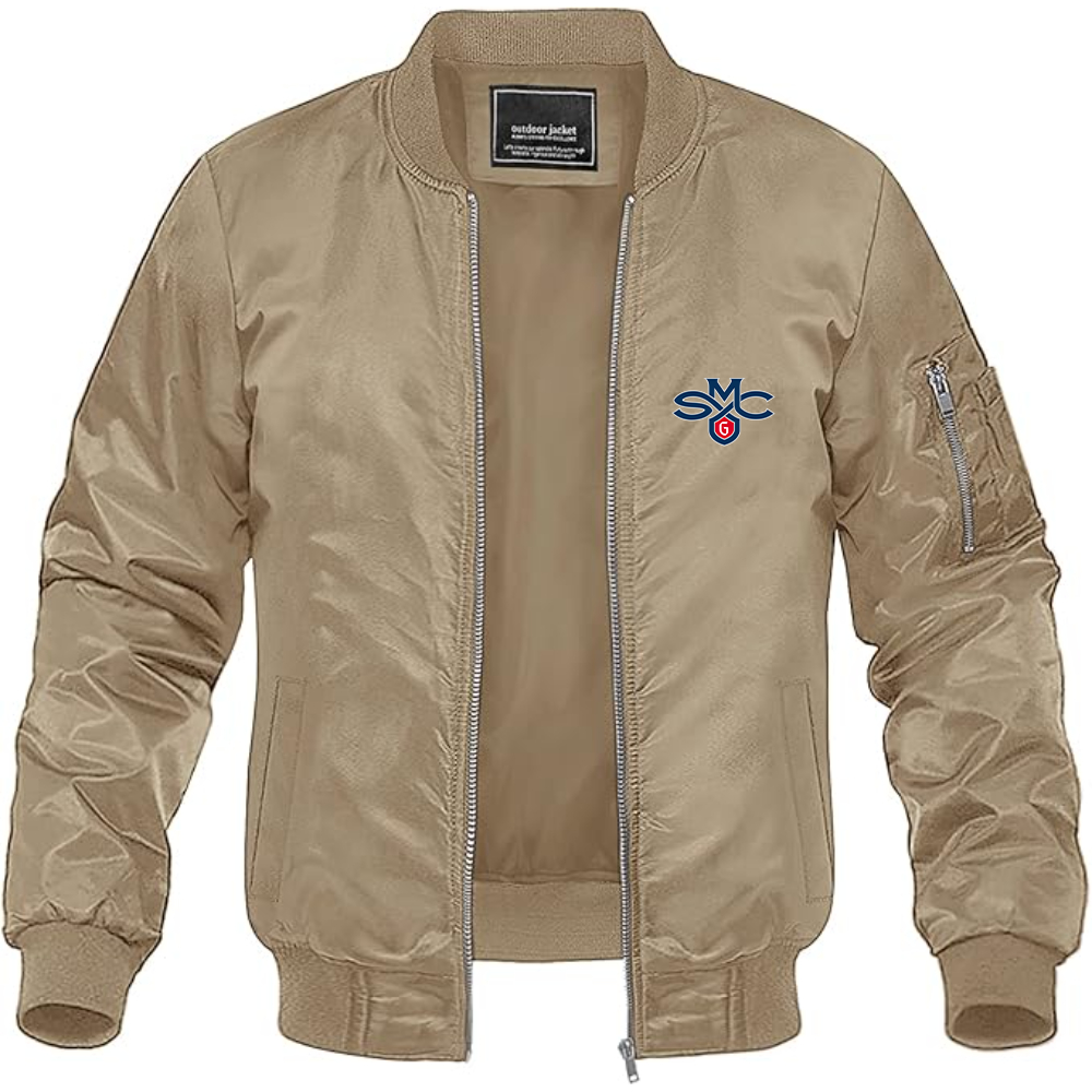 Men's Saint Marys Gaels Logo Lightweight Bomber Jacket Windbreaker Softshell Varsity Jacket Coat