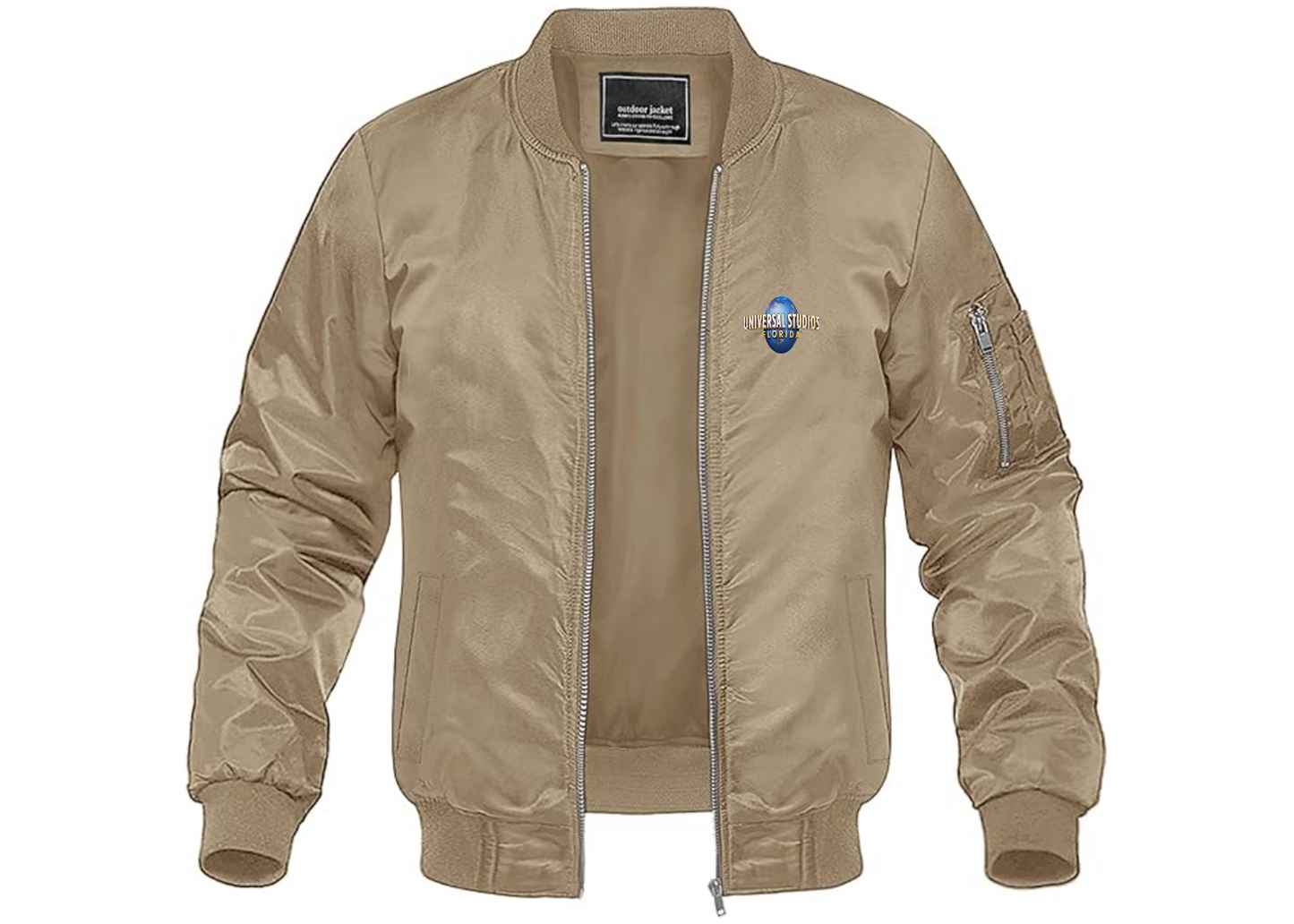 Men's Universal Studios Florida Lightweight Bomber Jacket Windbreaker Softshell Varsity Jacket Coat