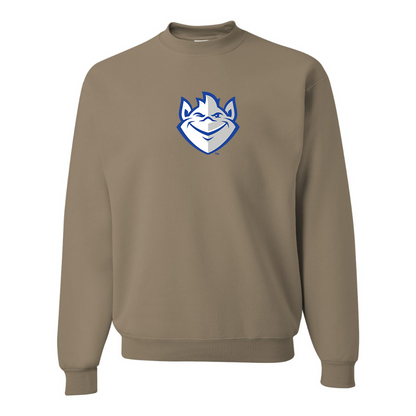 Men's Saint Louis Billikens Logo JERZEES NuBlend Crewneck Sweatshirt