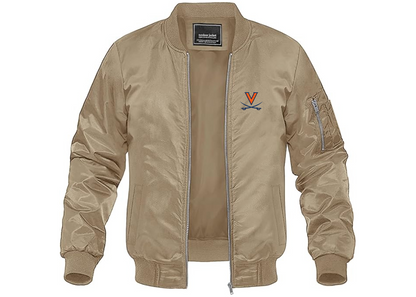 Men's Virginia Cavaliers Lightweight Bomber Jacket Windbreaker Softshell Varsity Jacket Coat