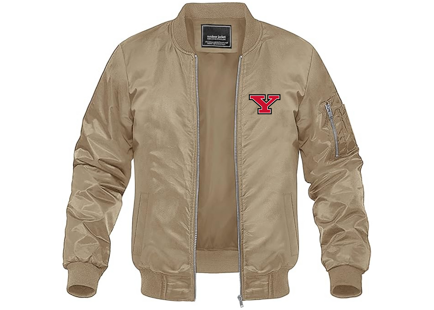 Men's Youngstown State Penguins Lightweight Bomber Jacket Windbreaker Softshell Varsity Jacket Coat