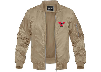 Men's Youngstown State Penguins Lightweight Bomber Jacket Windbreaker Softshell Varsity Jacket Coat